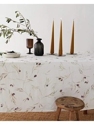 Magic Linen lininė staltiesė OLIVE ORCHARD PRINT ON WHITE LINEN TABLECLOTH 3 Magic Linen lininė staltiesė OLIVE ORCHARD PRINT ON WHITE LINEN TABLECLOTH 3