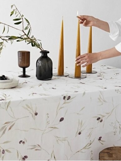 Magic Linen lininė staltiesė OLIVE ORCHARD PRINT ON WHITE LINEN TABLECLOTH 2 Magic Linen lininė staltiesė OLIVE ORCHARD PRINT ON WHITE LINEN TABLECLOTH 2