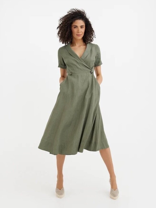 Magic Linen žalia lininė suknelė WRAPPED LINEN DRESS PARIS IN MIST GREEN 4 Magic Linen žalia lininė suknelė WRAPPED LINEN DRESS PARIS IN MIST GREEN 4
