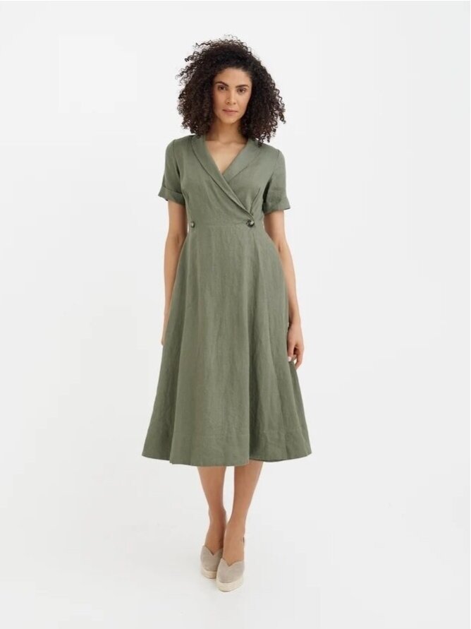 Magic Linen žalia lininė suknelė WRAPPED LINEN DRESS PARIS IN MIST GREEN 2 Magic Linen žalia lininė suknelė WRAPPED LINEN DRESS PARIS IN MIST GREEN 2