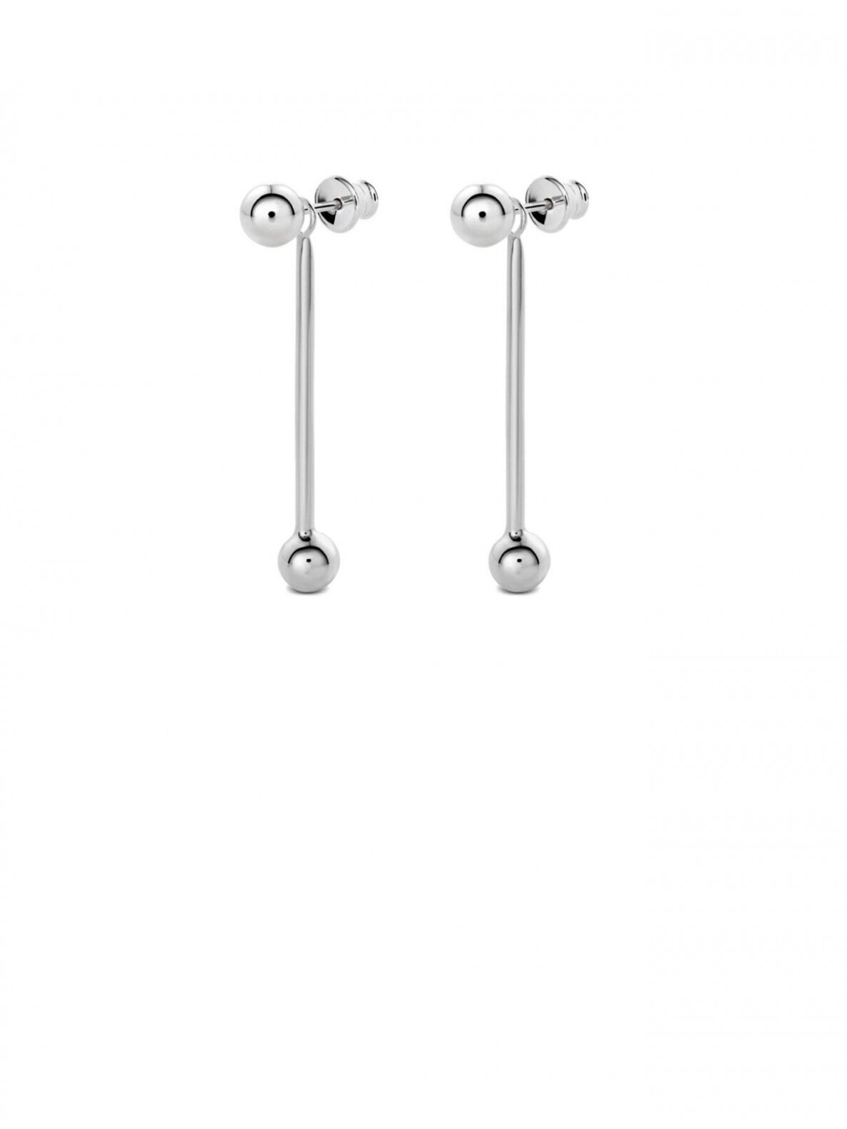 NO MORE auskarai SHORT BOMB SWINGER EARRINGS SILVER NO MORE auskarai SHORT BOMB SWINGER EARRINGS SILVER