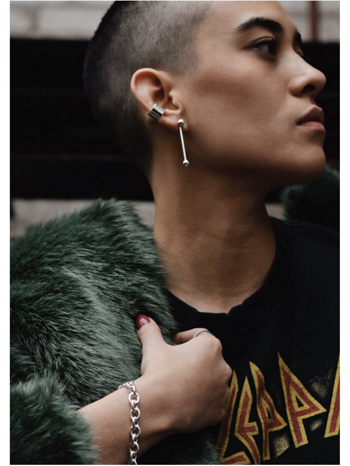 NO MORE auskarai SHORT BOMB SWINGER EARRINGS SILVER 3 NO MORE auskarai SHORT BOMB SWINGER EARRINGS SILVER 3