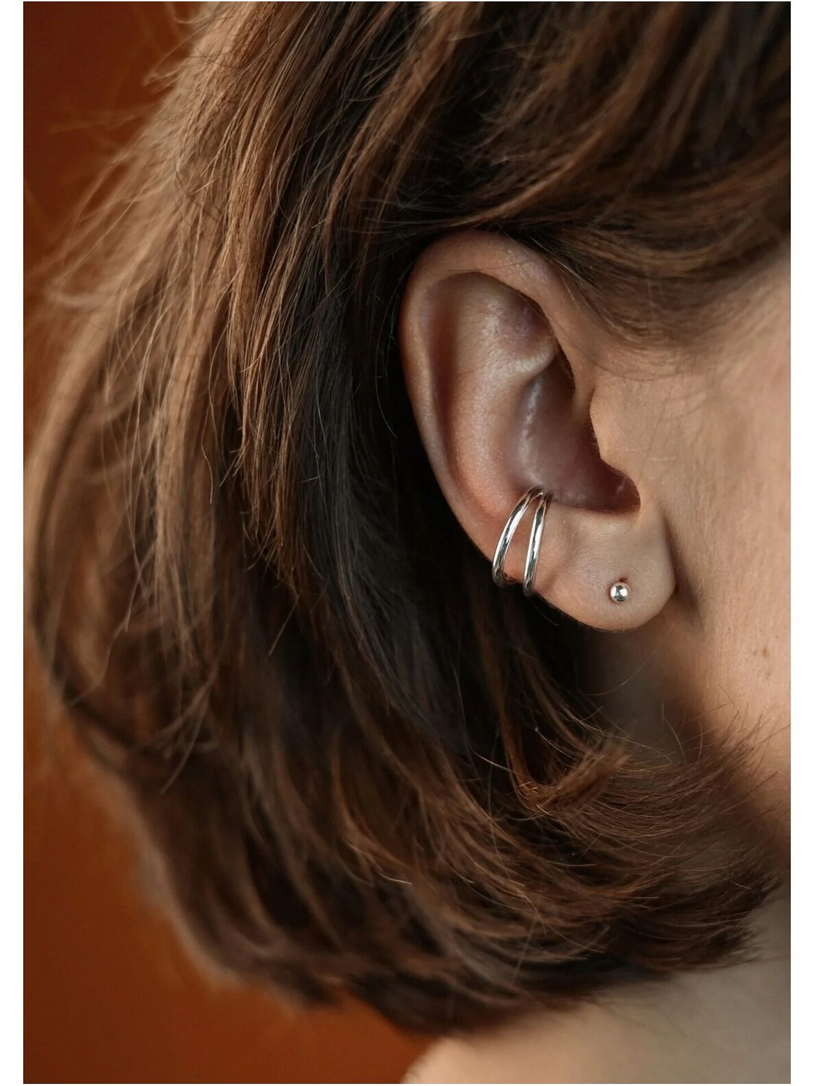 NO MORE RIPPLES EAR CUFF SILVER auskaras 1 NO MORE RIPPLES EAR CUFF SILVER auskaras 1