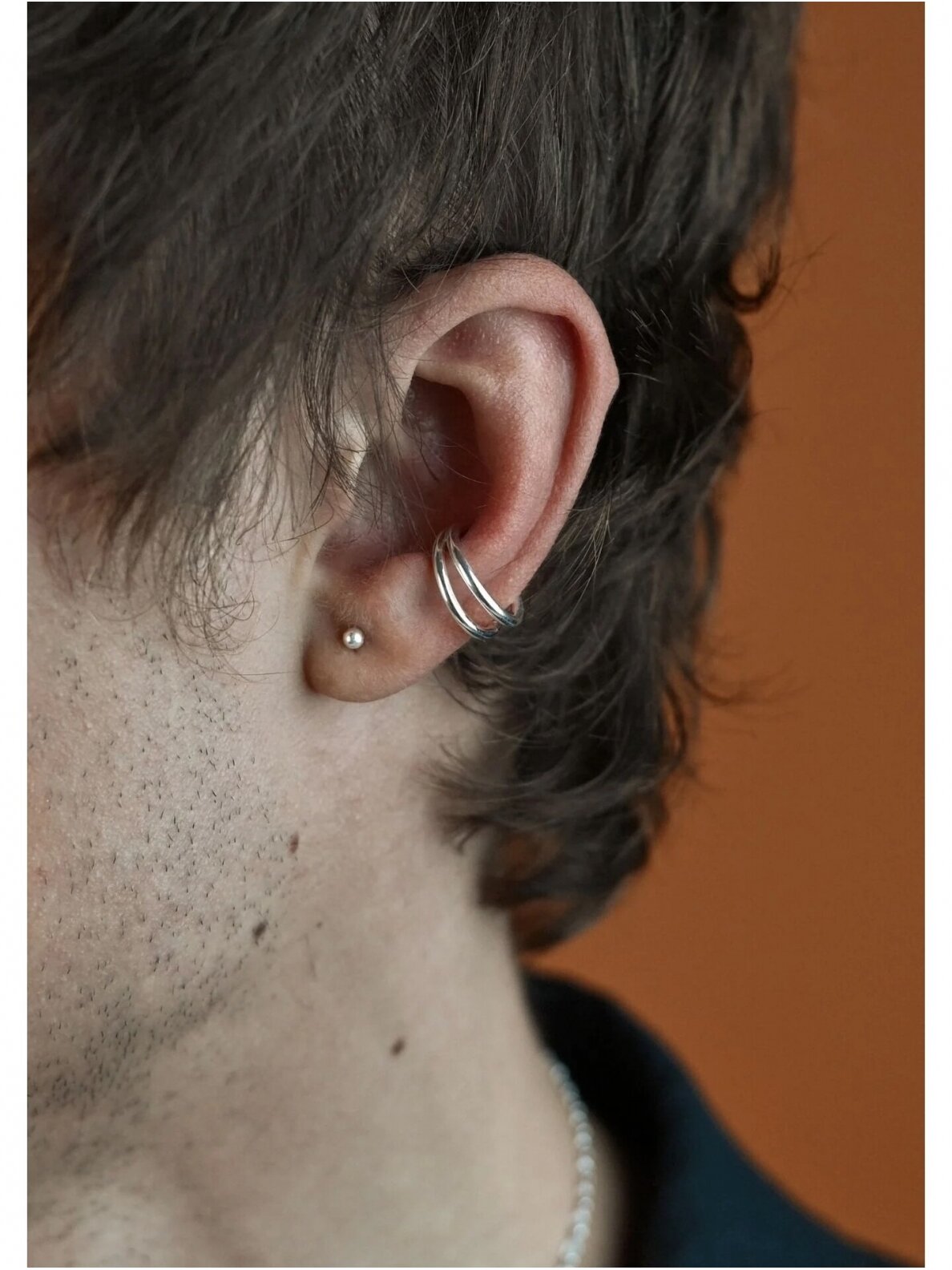 NO MORE RIPPLES EAR CUFF SILVER auskaras 2 NO MORE RIPPLES EAR CUFF SILVER auskaras 2