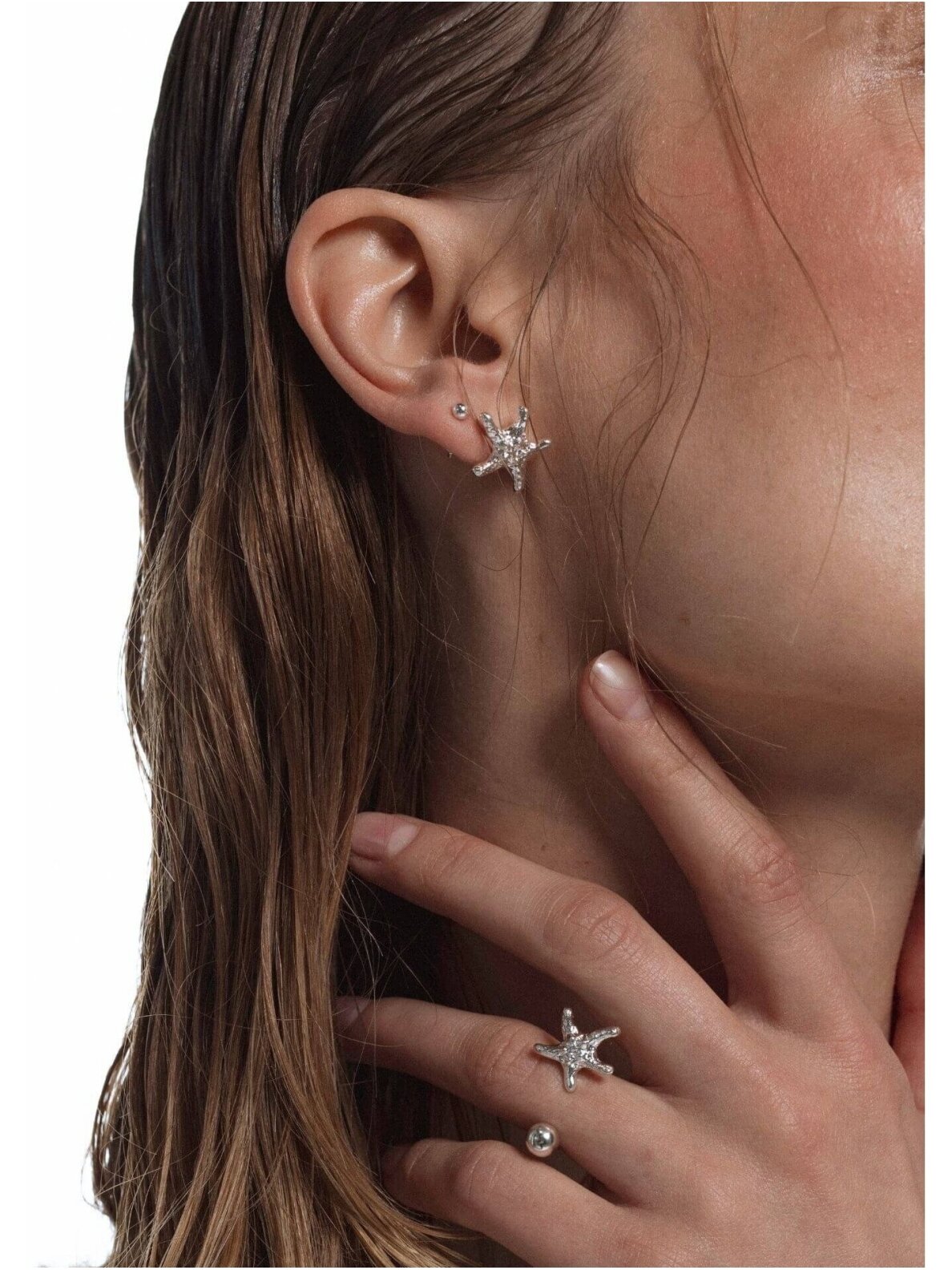 NO MORE sidabriniai auskarai SEA STAR EARRINGS SILVER 4 NO MORE sidabriniai auskarai SEA STAR EARRINGS SILVER 4