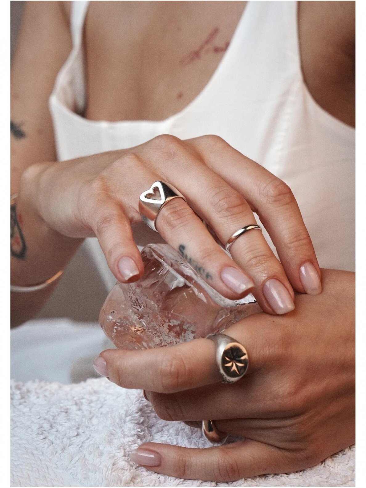 NO MORE žiedas GLAM HEART RING SILVER 1 NO MORE žiedas GLAM HEART RING SILVER 1
