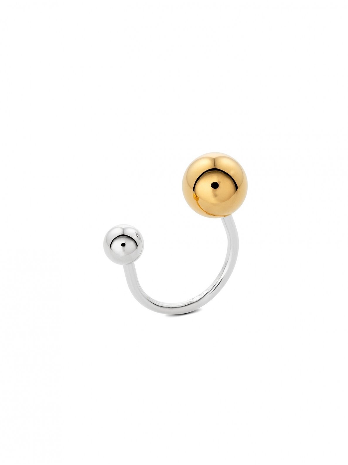 NO MORE žiedas BIG BOMB MULTISIZE RING With one gold plated ball NO MORE žiedas BIG BOMB MULTISIZE RING With one gold plated ball