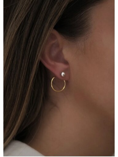 NO MORE auskarai CHORD EARRINGS MIX PAIR WITH SILVER BUBBLE