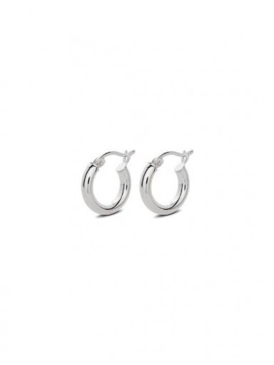 NO MORE auskarai ELLA HOOPS SILVER