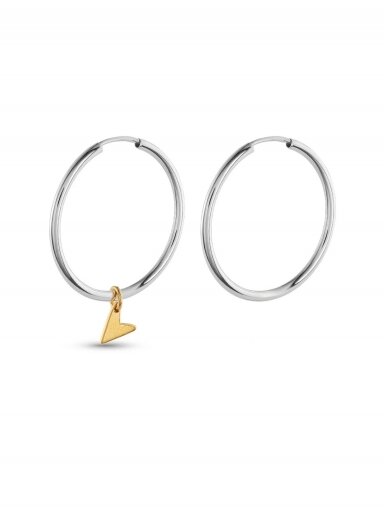 NO MORE auskarai LOVE HOOPS GOLD