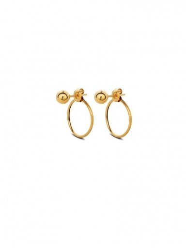 NO MORE auskarai CHORD EARRINGS GOLD