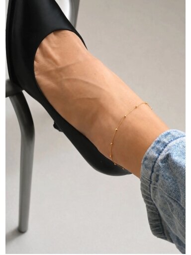 NO MORE grandinėlė ant kojos MINI BUBBLE ANKLET GOLD
