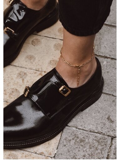 NO MORE grandinėlė ant kojos PAPER CLIP ANKLET GOLD