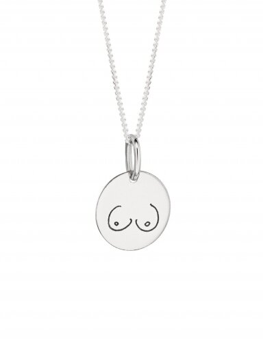 NO MORE kaklo papuošalas BOOBS NECKLACE SILVER NO MORE kaklo papuošalas BOOBS NECKLACE SILVER