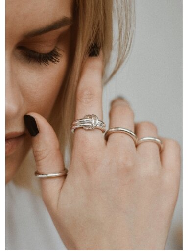 NO MORE  žiedas DOUBLE RING SILVER