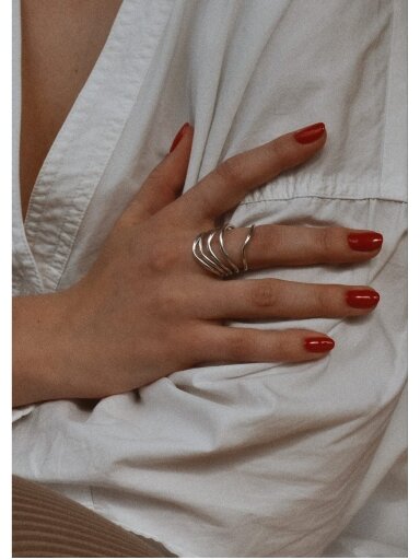 NO MORE  žiedas BEACH BREAK WAVE RING SILVER