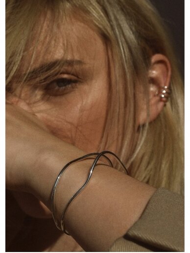 NO MORE apyrankė WAVE BRACELET SILVER 1 NO MORE apyrankė WAVE BRACELET SILVER 1