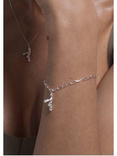 NO MORE apyrankė SEA CORAL BRACELET SILVER 1 NO MORE apyrankė SEA CORAL BRACELET SILVER 1