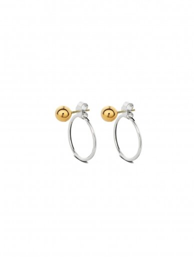 NO MORE auskarai CHORD EARRINGS MIX PAIR WITH GOLD BUBBLE NO MORE auskarai CHORD EARRINGS MIX PAIR WITH GOLD BUBBLE
