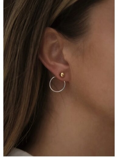 NO MORE auskarai CHORD EARRINGS MIX PAIR WITH GOLD BUBBLE 2 NO MORE auskarai CHORD EARRINGS MIX PAIR WITH GOLD BUBBLE 2
