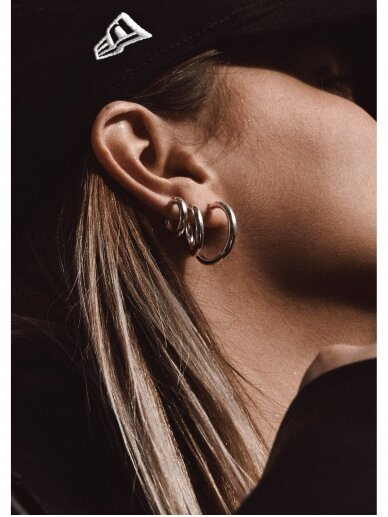NO MORE auskarai ELLA HOOPS SILVER 4 NO MORE auskarai ELLA HOOPS SILVER 4