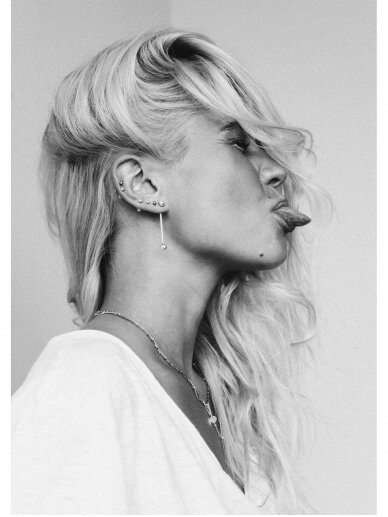 NO MORE auskarai SHORT BOMB SWINGER EARRINGS SILVER 1 NO MORE auskarai SHORT BOMB SWINGER EARRINGS SILVER 1