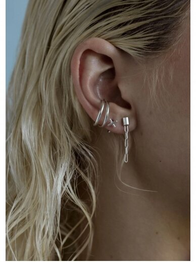 NO MORE RIPPLES EAR CUFF SILVER auskaras 3 NO MORE RIPPLES EAR CUFF SILVER auskaras 3