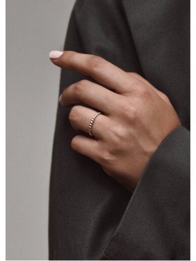 NO MORE žiedas CHAMPAGNE RING SILVER 5 NO MORE žiedas CHAMPAGNE RING SILVER 5
