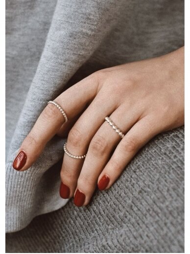 NO MORE žiedas CHAMPAGNE RING SILVER 6 NO MORE žiedas CHAMPAGNE RING SILVER 6