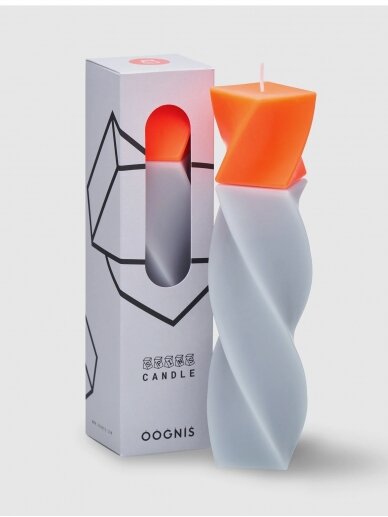 OOOGNIS unikalaus dizaino sojų vaško žvakė - orange 2