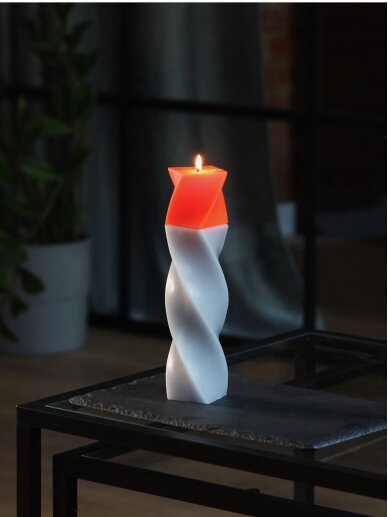 OOGNIS unikalaus dizaino sojų vaško žvakė - orange 1