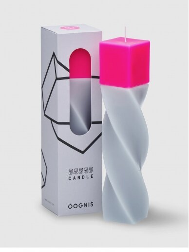 OOGNIS unikalaus dizaino sojų vaško žvakė - pink 2 OOGNIS unikalaus dizaino sojų vaško žvakė - pink 2