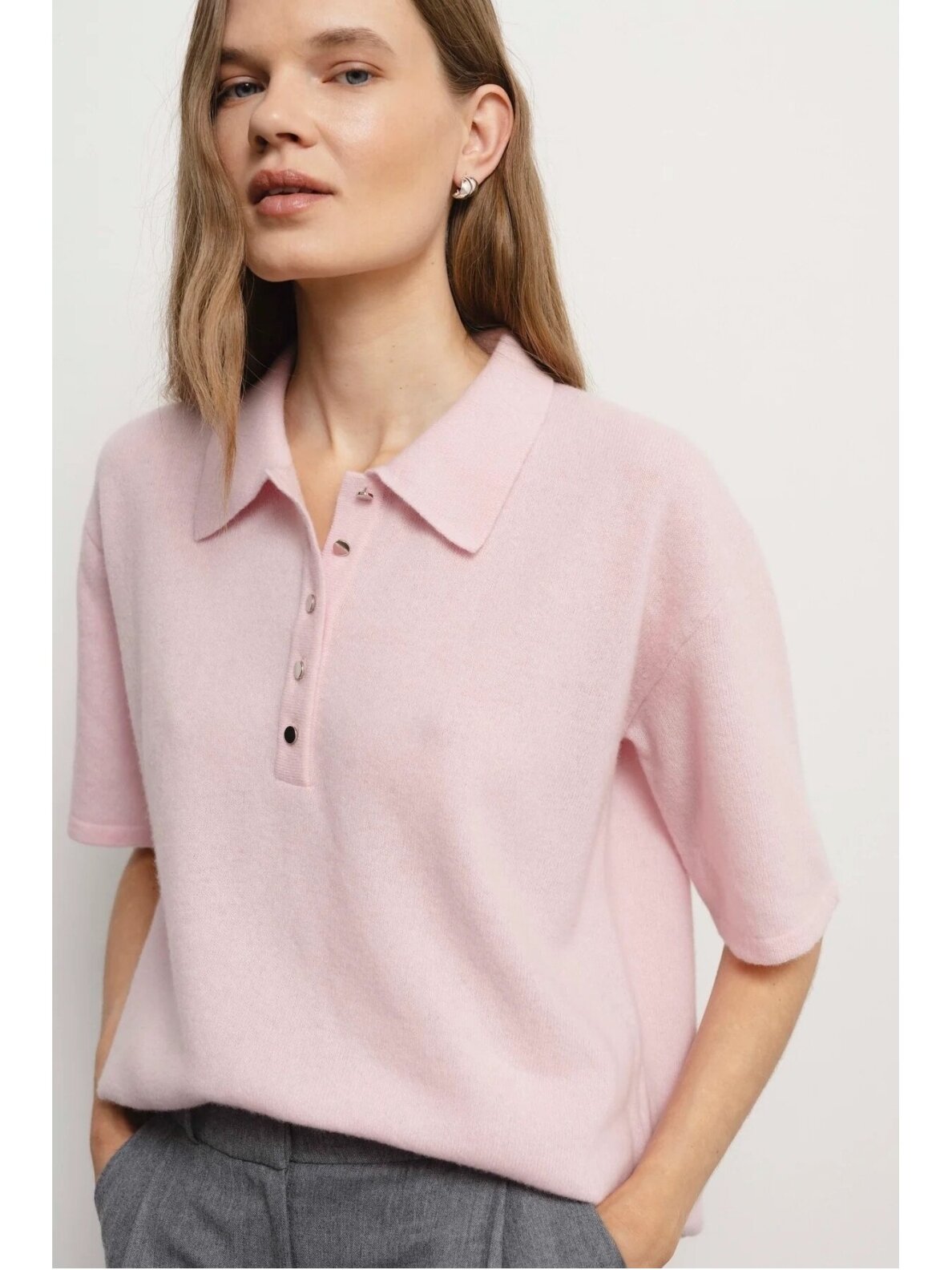 ROBI AGNES merino vilnos polo palaidinė trumpomis rankovėmis ADELE ROBI AGNES merino vilnos polo palaidinė trumpomis rankovėmis ADELE