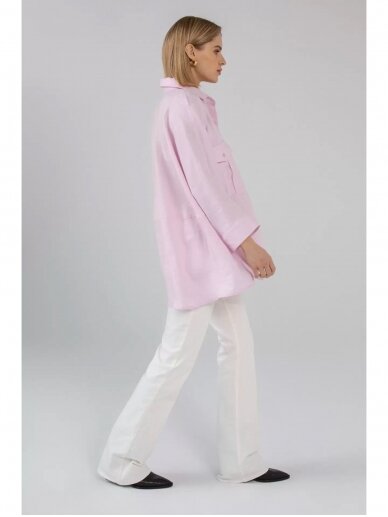 ROBI AGNES rožiniai lininiai marškiniai Dori 5