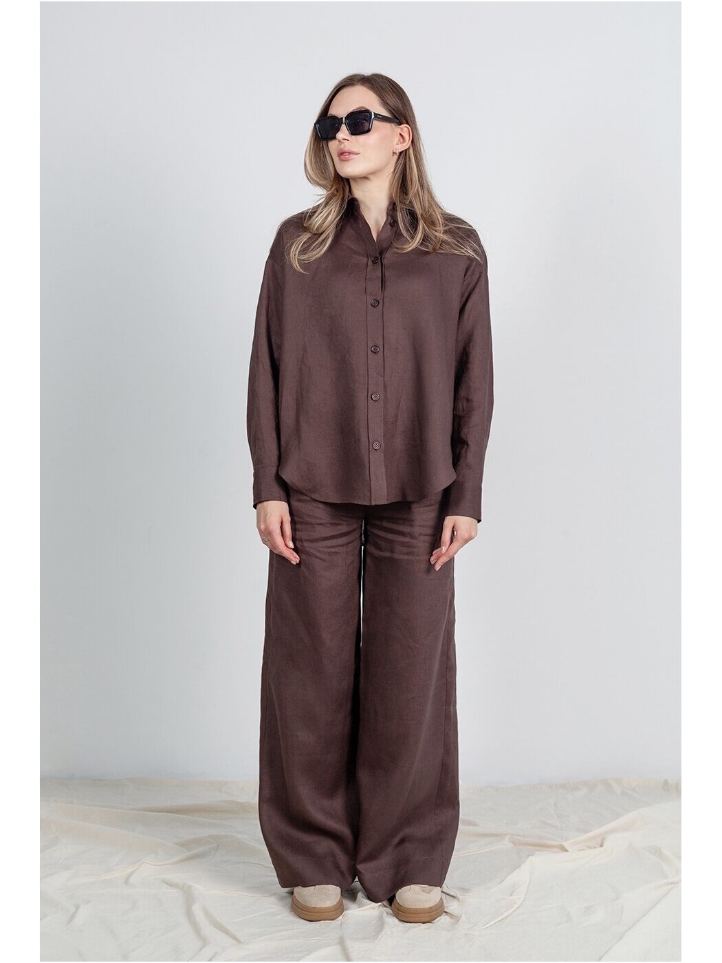 SAVITI LININĖS PLAČIOS KELNĖS "MADRID LINEN"- RUDOS 5 SAVITI LININĖS PLAČIOS KELNĖS "MADRID LINEN"- RUDOS 5