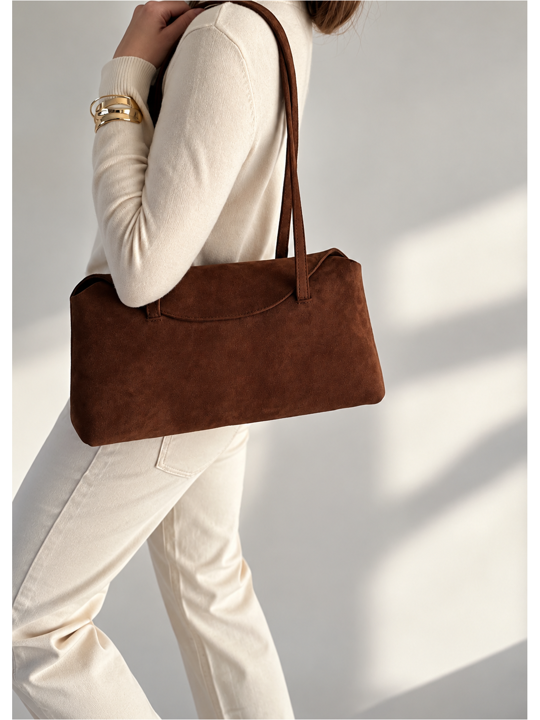 SELENE AMAS Juliette odinė rankinė - Pecan Suede 2