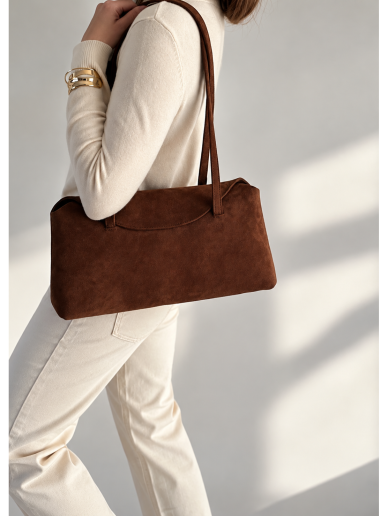 SELENE AMAS Juliette odinė rankinė - Pecan Suede 2