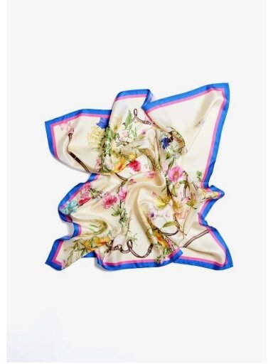 SKARELE SILK GRACE šilkinė skara, 84x84CM