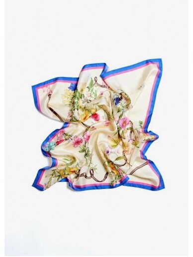 SKARELE SILK GRACE šilkinė skara, 84x84CM SKARELE SILK GRACE šilkinė skara, 84x84CM