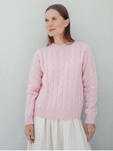 VILNOS NAMAI KAŠMYRO IR MERINO VILNOS MEGZTINIS MIGLĖ PINK