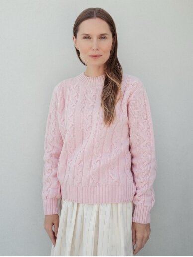 VILNOS NAMAI KAŠMYRO IR MERINO VILNOS MEGZTINIS MIGLĖ PINK 2 VILNOS NAMAI KAŠMYRO IR MERINO VILNOS MEGZTINIS MIGLĖ PINK 2