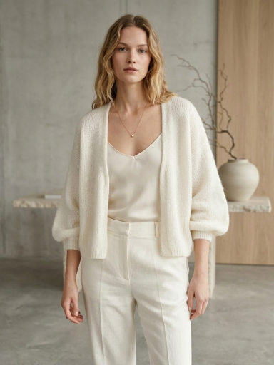 WOOL HOUSE KAŠMYRO IR MERINO VILNOS KARDIGANAS AMANDA BALTAS