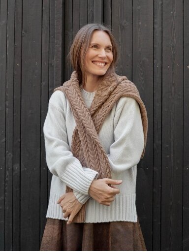 WOOL HOUSE KAŠMYRO IR MERINO VILNOS MEGZTINIS MARI ŠVIESIAI PILKAS